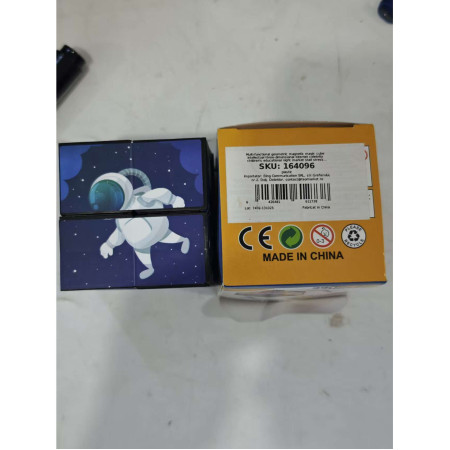 Jucarie Interactiva, Cyrax, 3D Cub Rubik, Diferite Forme, Anti-stress, Tema Spatiu Cosmic, Multicolor