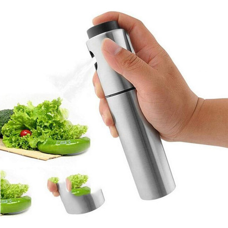 Pulverizator ulei Cyrax, spray, material otel inoxidabil, manual, 100 ml, 17.7 x 4 cm, argintiu