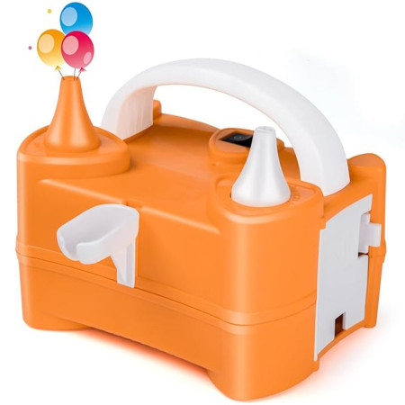 Pompa Electrica de Umflat Baloane, Cyrax, cu Doua Iesiri, 220V, Putere 400W, Accesorii petrecere, Portocaliu