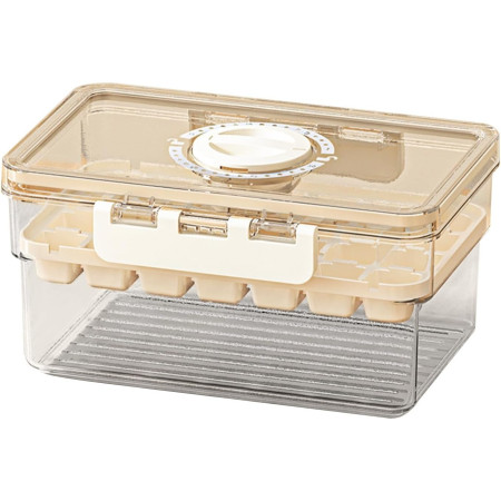 Forma de Gheata, Cyrax, un Strat, Inchidere Etans, din PP+PET, 19 x 12 x 9.5 cm, Bej