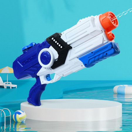 Pistol cu Apa pentru Copii, Rezervor, Pentru Piscina/Plaja, Cyrax, 6ani+, Albastru/Multicolor, 2000ML