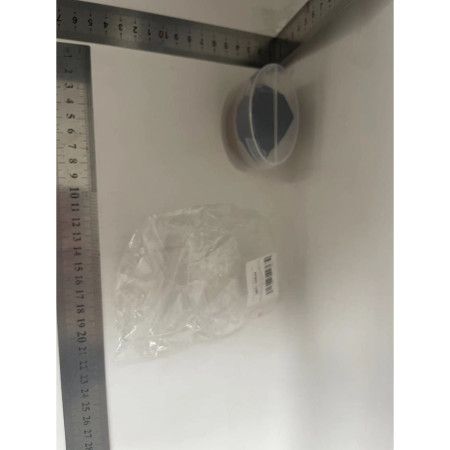 Pensula kabuki plata pentru fond de ten, Cyrax, negru 6x3.8x4.2 cm, Cutie Protectie