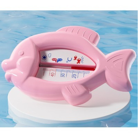 Termometru pentru Baie, Cyrax, Plutitor, Rezistent la apa, Multifunctional, Model Peste, 15.5x9.5x2 cm, Roz