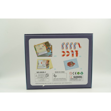 Cyrax Joc educativ magnetic de interconectare, micul pompier, 15 nivele, 9 carti, pentru copii, +3 ani, multicolor