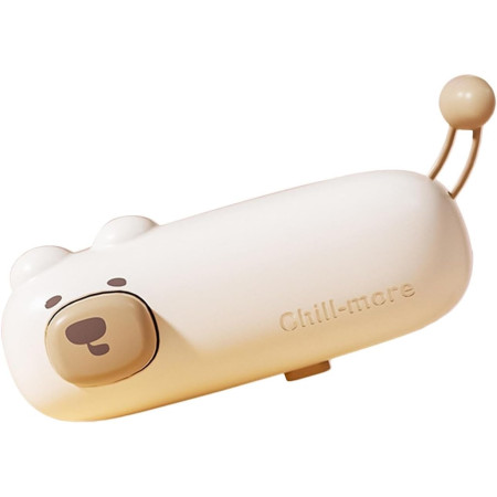 Aparat de Sigilat Ambalaje, Cyrax, Incarcare USB Tip C, 400 mAh, 10.2 x 3.7 x 4.3 cm, Model Ursulet, Maro