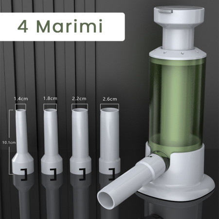 Aparat de Umplut Carnati, Cyrax, Manual Rezistent, Usor de Folosit si Depozitat, Durabil, Calitativ, 4 Tuburi/Marimi Incluse, 26.3 x 11 x 11 cm, Transparent Verde