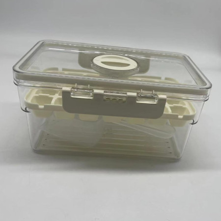 Forma de Gheata, Cyrax, Doua Straturi, Inchidere Etans, din PP+PET, 19 x 12 x 9.5 cm, Bej