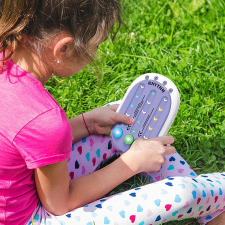 Jucarie Interactiva, Cyrax, Tip Jocuri Ritmice, +3 Ani, din ABS, 8 Niveluri de Joc, 9.5 x 2.5 x 13.6 cm, Mov