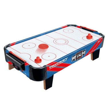 Masa Air Hockey Graffiti cu Picioare Scurte, Cyrax, PVC, 2 Pucuri, Tabela Scor, 2 Impingatoare, 76x38x21.5 cm, Albastru