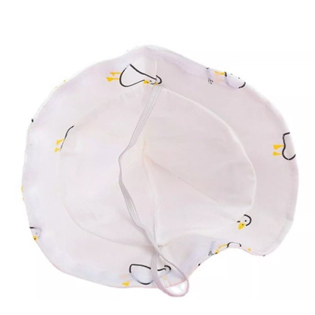 Palarie de Protectie pentru Bebelusi, Cyrax, Model Ratuste, Pescareasca, de Primavara si Toamna, cu Masca si Fermoar, 45 cm, pentru 3-6 Luni, Alb