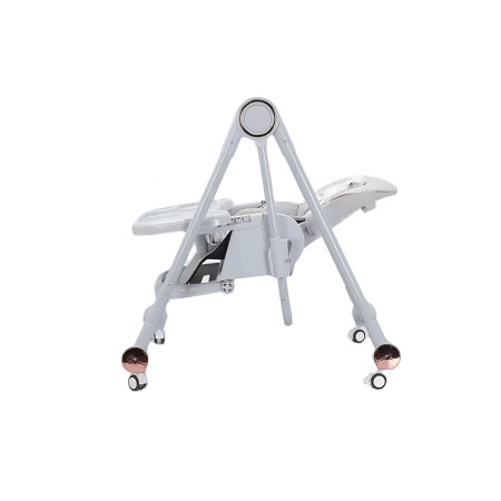 Scaun de Masa pentru Bebelusi si Copii, Cyrax, Tavita si Husa Detasabile, Multifuncțional, Stabil, Centura de Siguranta, Inaltime Ajustabila, Spatar Reglabil Moale, Balansoar, de la 6 Luni, Gri