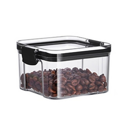 Recipient din Plastic, Cyrax, pentru Alimente/Obiecte, Inchidere Ermetica, 10.2 x 6.6 cm, 460 ml, Transparent