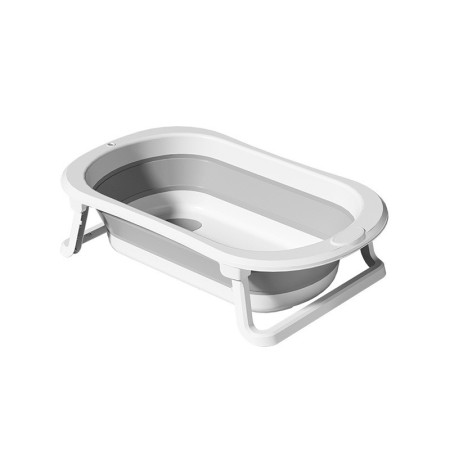 Cada de Baie Pliabila, Cyrax, cu Suport, Indicator de Temperatura, 0-8 Ani, din PP+TPR, 45 l Capacitate, 80 x 50 x 23 cm, Gri