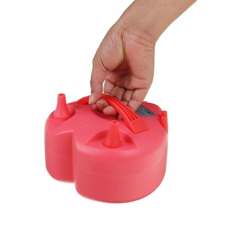 Cyrax Pompa Electrica Pentru Umflat Baloane, 600 W, in Forma de Inima, Doua Capete de Umflat, din Plastic, Rosu