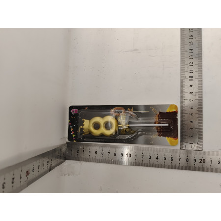 Lumanare pentru Tort Cifra 8, Model Coroana, Gold, Cyrax, Party