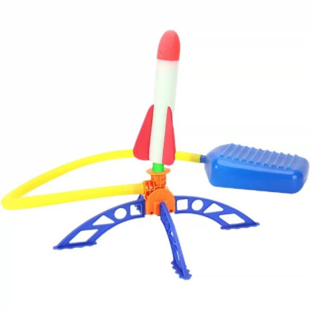 Cyrax Jucarie pentru copii, lansator rachete cu piciorul, un lansator, 3 rachete, fara lumina