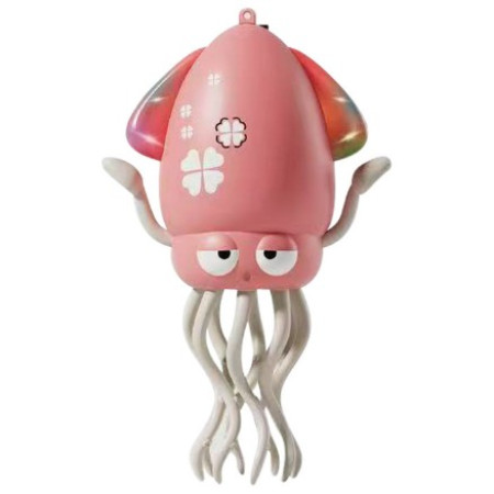 Caracatita Dansatoare, Cyrax, +3 Ani, 3 Moduri, din ABS, Incarcare USB, cu Undita Inclusa, 12.6 x 7.6 x 20.7 cm, Roz