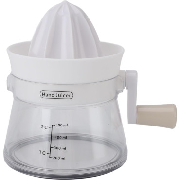 Storcator de Citrice Manual, Cyrax, Rezistente, Usor de Folosit si Depozitat, Durabil, Calitativ, 16.5x13cm, Transparent/ Alb