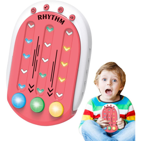 Jucarie Interactiva, Cyrax, Tip Jocuri Ritmice, +3 Ani, din ABS, 8 Niveluri de Joc, 9.5 x 2.5 x 13.6 cm, Rosu