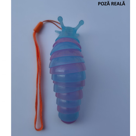 Jucarie Senzoriala Antistres, Cyrax, Fidget Toys, Omida Curcubeu, 11 cm, +3 Ani, Albastru/Mov