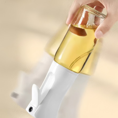 Pulverizator pentru Ulei, Otet sau Alte Lichide, Cyrax, Reincarcabil, Multifunctionale, Capacitatea 200 ml, Material Plastic, Culoare Alb