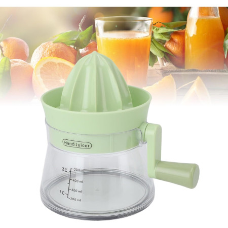 Storcator de Citrice Manual, Cyrax, Rezistente, Usor de Folosit si Depozitat, Durabil, Calitativ, 16.5x13cm, Transparent/ Verde