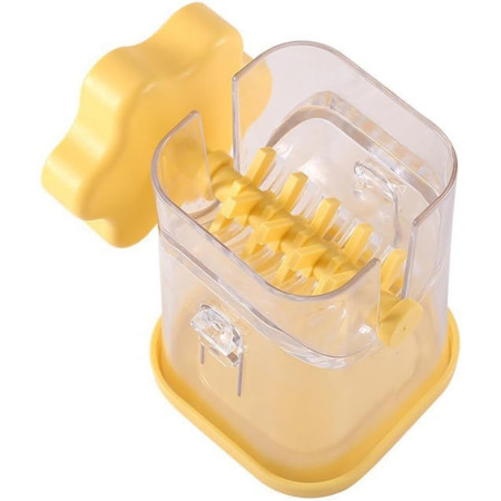 Dispozitiv de Zdrobit, Cyrax, pentru Alune, Nuci, Ciocolata, Manual, din ABS, 10 x 7.2 cm, Galben