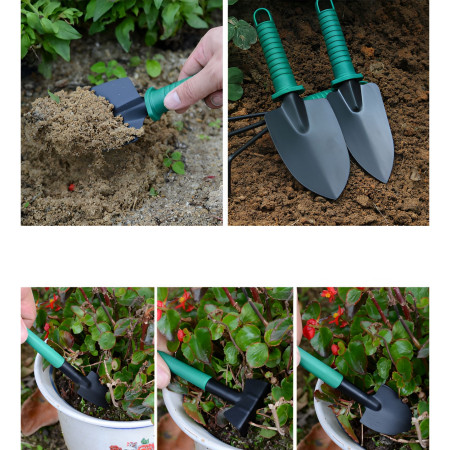 Set 12 Unelte de Gradina,  pentru Plantare Prelucrare Sol si Ingrijire Plante, Material PVC si Cardboard, Cutie Inclusa, 37x28 cm, Verde