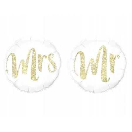 Balon din Folie Metalizata, Cyrax, Figurina Cerc, Model MRS, Tematica Nunta, 45 cm, Ambalaj Individual, Pai Inclus, Umflare cu Aer sau Heliu, Alb