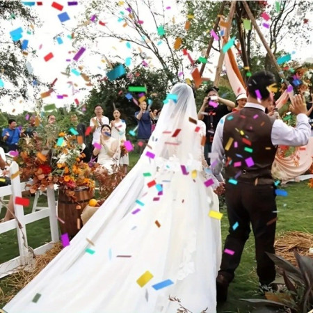 Tub de Confetii, Cyrax, Clasic, 40x5 cm, Confetii Asortate din Plastic, Eliberare prin Rasucire, Multicolor