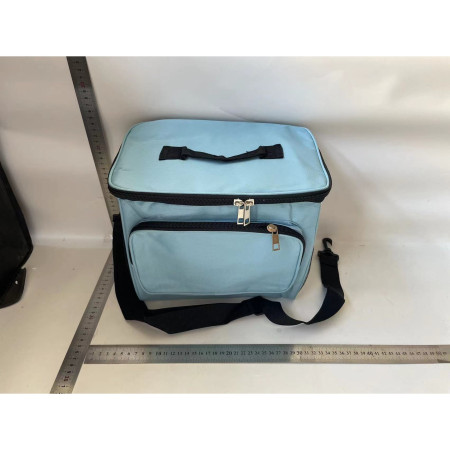 Geanta pentru Picnic cu izolare termica, Cyrax, Multifunctionala, Compartimentata, 2 Tipuri de Manere, Impermeabila, 26x24x17 cm, Albastru Deschis