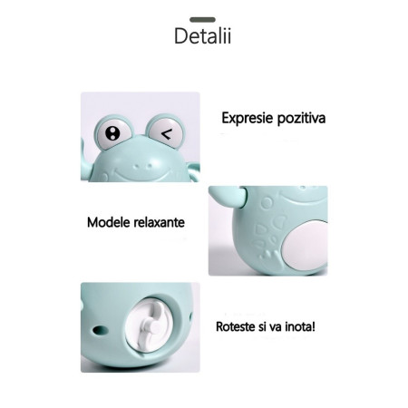 Jucarie de baie pentru copii, Cyrax, broscuta bleu