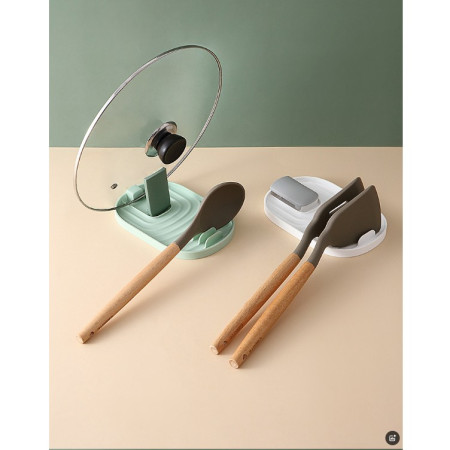 Suport Pliabil, Cyrax, pentru Capace, Linguri, Multifunctional, Plasare pe Blatul de Bucatarie, 11.5 x 18 x 2.2 cm, Verde