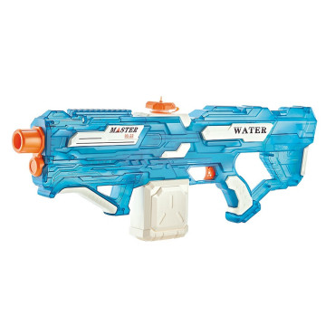 Pistol cu Apa Electric, Cyrax, +6 Ani, Rezervor 650 ml, Incarcare USB, din Plastic, 59 x 23 x 6 cm, Albastru