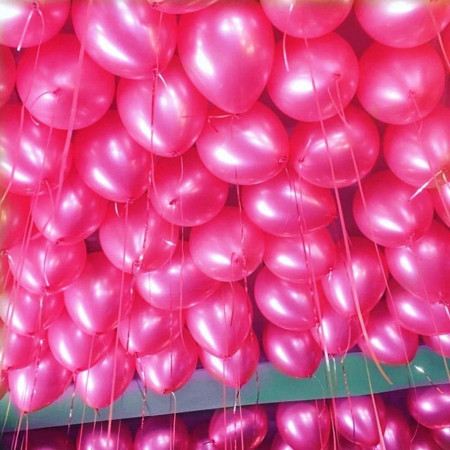 Set 10 Baloane din Latex, Cyrax, Model Party Confetti, 5 x Confetti, 5 x Roz, 25 cm, 2.2g