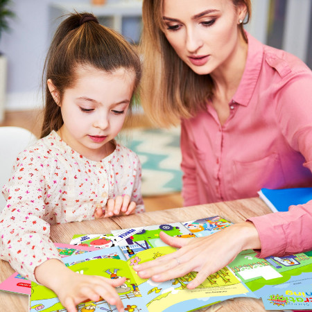 Cyrax volume de carte de autocolante pentru produse noi transfrontaliere Amazon, care se concentrează pe autocolante de dezvoltare potențială, comoara de iluminare a copiilor Cartea educatie prescolar + DB01-99-0002 (set 10 volume)