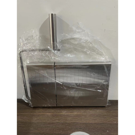 Feliator manual Cyrax, pentru cascaval, salam, prajituri, unt, din otel inoxidabil, usor de curatat si utilizat, 5 lame de schimb incluse, picioare antiderapante, 21 x 12.2 x 2.8 cm, argintiu