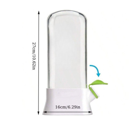 Recipient de Pastrare a Ierburilor cu Capac de Umplere cu Apa, Cyrax, Proaspat, Curat, Fara BPA, Practic, Durabil, 27x16 cm, Alb