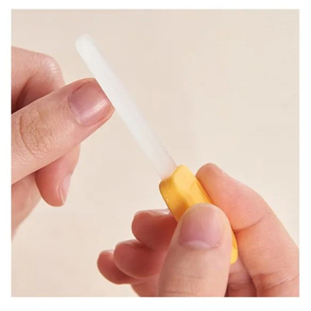 Set Ingrijire Unghii pentru Bebelusi, Cyrax, Cutie de Depozitare in Forma de Ursulet, 10 x 9.5 cm, Galben