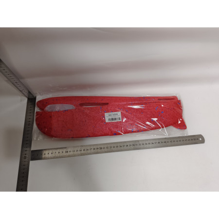 Avion planor din polistiren in punga , lungime 47 cm , Rosu , cu lumini pe cap, Cyrax