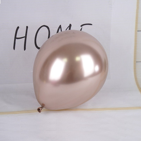 Set 12 Baloane, Cyrax, din Latex Chrome, 30 cm, Sampanie