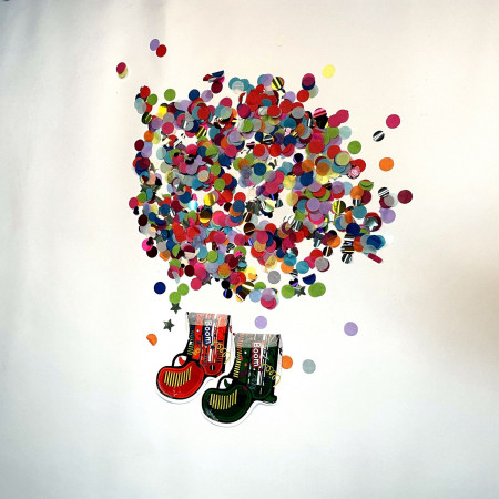 Pistol Confetti pentru Petrecere, Cyrax, 14x16 cm, Multicolor