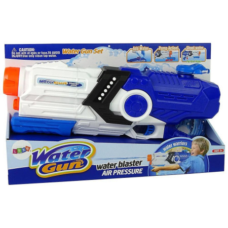 Pistol cu Apa pentru Copii, Rezervor, Pentru Piscina/Plaja, Cyrax, 6ani+, Albastru/Multicolor, 2000ML