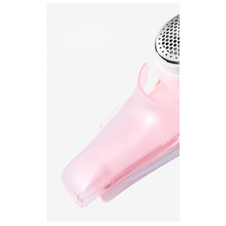 Aparat Pentru Curatat Scame, Par Si Praf,  Pentru Diferite Tipuri De Material, Cu Lame Din Otel Inoxidabil, Incarcare Prin USB Type-C, Cu Perie De Curatare si Cablu USB Incluse, 13.5x9 cm, Roz