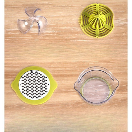 Storcator de Fructe 2 in 1, Cyrax, cu Razatoare si Separator Ou, 14.8 x 8 x 13 cm, Verde