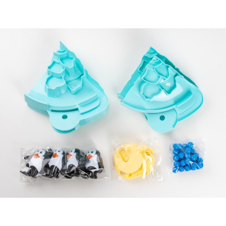 Joc Interactiv pentru Copii, Cyrax, Batalia Pinguinilor, 3 ani+, Tabla de Joc, Figurine Pinguini, Mingi, Multicolor