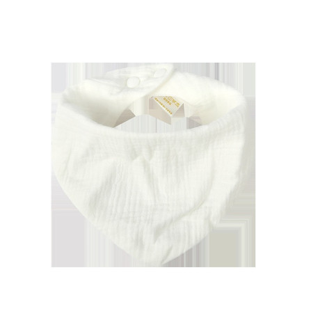 Baveta Triunghiulara, Cyrax, din Bumbac, pentru Copii 0-12 Luni, 33x32 cm, Rezistenta la Apa, Alb