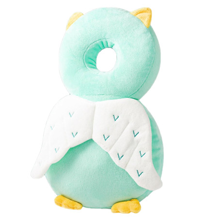 Perna tip Rucsac pentru Protectia Capului,  Tetiera tip Bufnita, pentru Bebelusi, 33x6x19 cm, 180 g, Verde