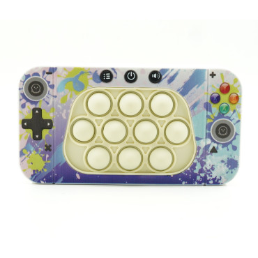 Jucarie interactiva tip consola pentru copii Cyrax, speed push whack-a-mole, joc de viteza pop it, material ABS/silicon, cu nivele, sunete si lumini, 15.5 x 7.6 x 5.3 cm, model culori, multicolor