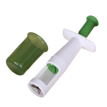 Cutit Feliator pentru Legume si Fructe mici, Cyrax, Feliator pentru Rosii Cherry, Feliator pentru Masline, Ustensila de Feliat Fructe si Legume, 18 x 6,5 cm, Verde